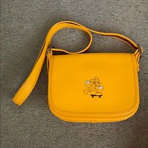 Coach x Disney Patricia mickey saddle bag yellow
